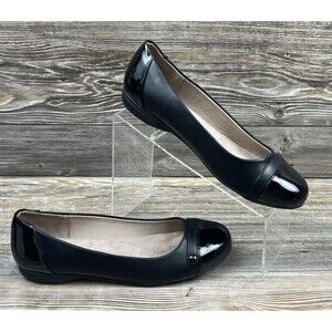 LifeStride Simply Comfort Alchemy Flats Black Size 10M Minimalist Classic Chic